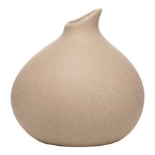 Vaso Ampola 17,5cm x 15cm x 17cm Bege Cerâmica Wolff