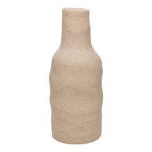Vaso Doha 11,5cm x 11,5cm x 31cm Bege Cerâmica Wolff