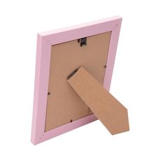 Porta-Retrato Trançado Rústico 15cm x 20cm Rosa MDF