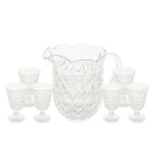 Jarra com 6 Taças para Água Lyor Lile Cristal 1,5L e 230ml