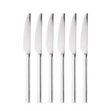 6 Facas para Churrasco Wolff Viena de Aço Inox Viena