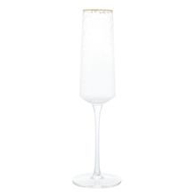 Taça de Champanhe Lyor Petra Cristal com Fio de Ouro 300ml