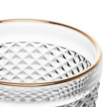 Taça para Água com Fio de Ouro Bico de Jaca 300ml Vidro