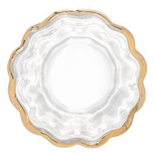 Vaso com Borda Dourada Wolff de Vidro 10cm x 30cm