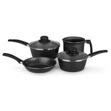 Conjunto de Panelas 4 Peças Multiflon Essencial com Revestimento Antiaderente Ultra7 e Tampas de Vidro - Cinza