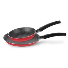 Conjunto Tapioqueira e Frigideira Multiflon Gourmet Vermelha Antiaderente 7 Camadas