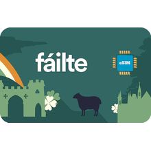 eSIM Airalo - Fáilte - Irlanda - Dados Ilimitado