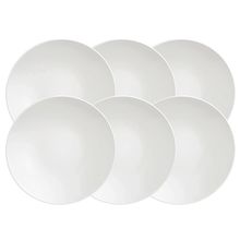 Conjunto com 6 Pratos de Sobremesa Tramontina Sophia em Porcelana 21 cm - Branco