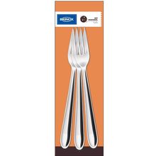 Conjunto de Garfos de Mesa Brinox Lyon 3 Peças Cabo Arredondado Aço Inox