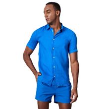 Camisa Manga Curta Linho Tinturado Reserva