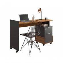 Escrivaninha Alessa M1 Amêndoa Com Chumbo - Lukaliam Móveis