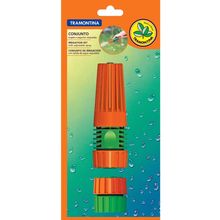 Conjunto p/ Irrigação Tramontina c/ Engate e Esguicho Rosqueado - 2 Peças
