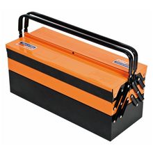 Caixa Sanfonada Tramontina Pro 44952000 com 5 Gavetas e Alças Dobráveis - Preto/Laranja