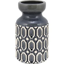 Vaso de Cerâmica Cinza Hue 16x16x16cm