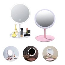 Espelho de Maquiagem Touch com LED USB Branco Quente e Frio