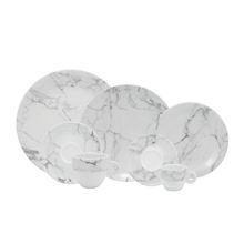 Jogo de Jantar 84 Peças Chá Marmore Porcelana Schmidt