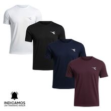 Kit 4 Camisetas Diadora Small Logo Masculina