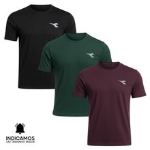 Kit 3 Camisetas Diadora Small Logo Masculina