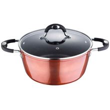 Caçarola Bergner Pandora em Alumínio Forjado com Revestimento em Marble e Fundo de Indução Marrom - 20 cm