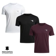Kit 3 Camisetas Diadora Small Logo Masculina