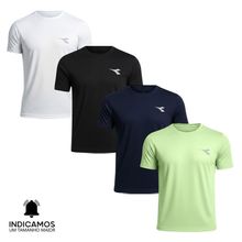 Kit 4 Camisetas Diadora Small Logo Masculina