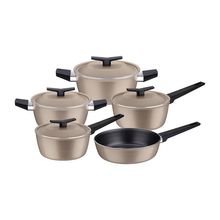 Jogo de Panelas 5 Peças Tramontina Spezia Induction em Alumínio com Revestimento Antiaderente Starflon Excellent - Areia