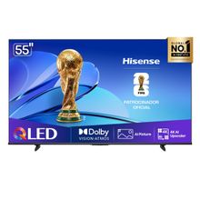 Smart TV 55” 4K UHD Hisense QLED 55Q6QV HDR10 Dolby Atmos Vidaa U9 Preta
