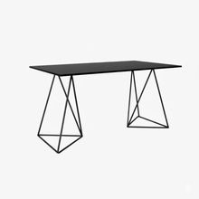 Mesa De Escritório Bela Vista Estrutura Preta Com Tampo Preto