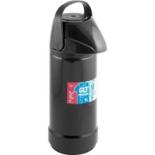 Garrafa Térmica GLT Pressão, 1 Litro, Preta, Invicta OstenVonder