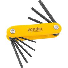 Jogo de Chaves Hexalobular, T9 a T40, com Suporte Plástico, 8 Peças, Vonder OstenVonder
