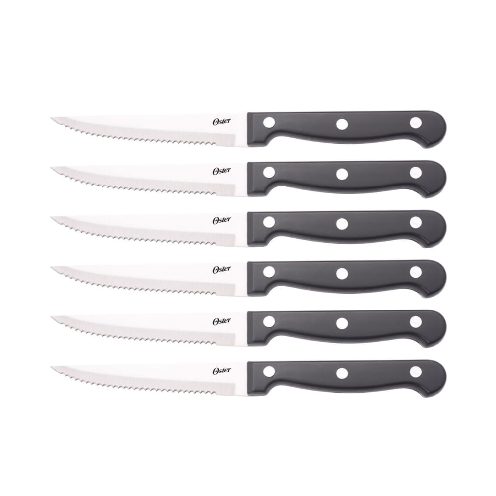 Jogo de Facas para Carne Aço Inoxidável Foxby Oster