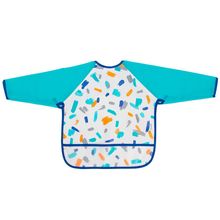 Babador com Manga Longa Pinceladas Azul - Buba