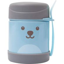 Pote térmico com colher  Gumy Azul- Buba