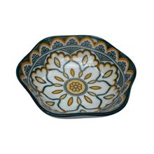 Petisqueira de bambu GR com alça couro 2 mini bowl espatulas