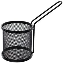 Mini Cesta Redonda para Alimentos Dynasty Fry em Aço Inox - Preta