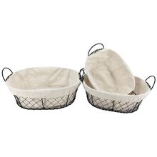 Jogo de Cestas Ovais Dynasty em Tecido - 3 Peças