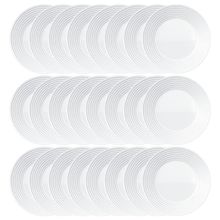 Conjunto de Pratos Fundos Duralex Saturno em Vidro 23,5 cm Branco – 24 Peças