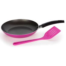 Frigideira Color Pop Multiflon com Espátula Rosa - 20cm