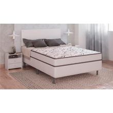 Cama Box Conjugada Casal Ortobom Turin Ortopédico com Ortopillow 55x138x188cm - Branco/Cinza