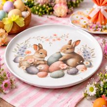Jogo Pratos Sobremesa Bio Doce Ninho Páscoa 21,5cm Kit 4pçs
