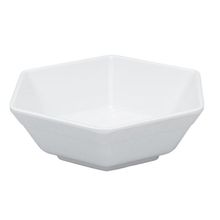 Kit 04 Tigelas Melamina Hexagonal Branca 1 Litro