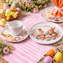 Jogo Café Lanche Doce Ninho Coelhinho Páscoa 4pçs 2 Pessoas