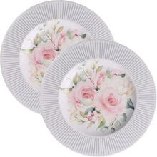 Jogo Pratos Sobremesa Lanche 10 Pessoas 10Peças Ornatta 21cm