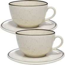 Kit Jogo De Xicaras 4 Pessoas 4Pçs Unni Brisa Oxford 200ml