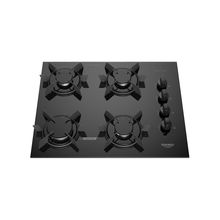 Cooktop 4 Bocas Dako  PratiKo Mesa Vidro a Gás Preto Bivolt