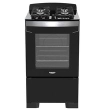 Fogão 4 Bocas Dako Diplomata Preto com Mesa de Vidro Bivolt