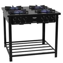 Fogão Industrial 4 Bocas Dako Couraçado Preto com Tripla Chama