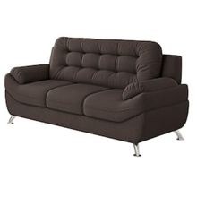 Sofá 3 Lugares Linoforte Mercury Revestido em Tecido Suede com 200cm de Largura