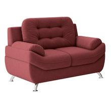 Sofá 2 Lugares Linoforte Mercury Revestido em Tecido Suede 150cm de Largura