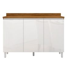 Balcão Triplo Bartira Amazonita com 3 Portas e 1 Prateleira - 120,1cm de largura